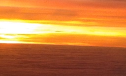 Sunset from plane